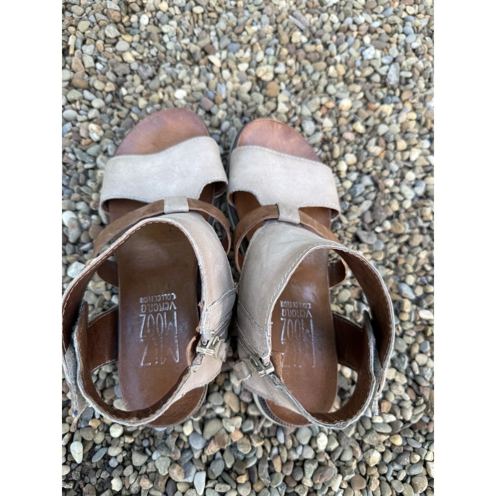 MIZ MOOZ Tamsyn Gladiator SANDALS 39 8.5 9 Brown Shoes Leather Boho Flats Artsy - Picture 6 of 12